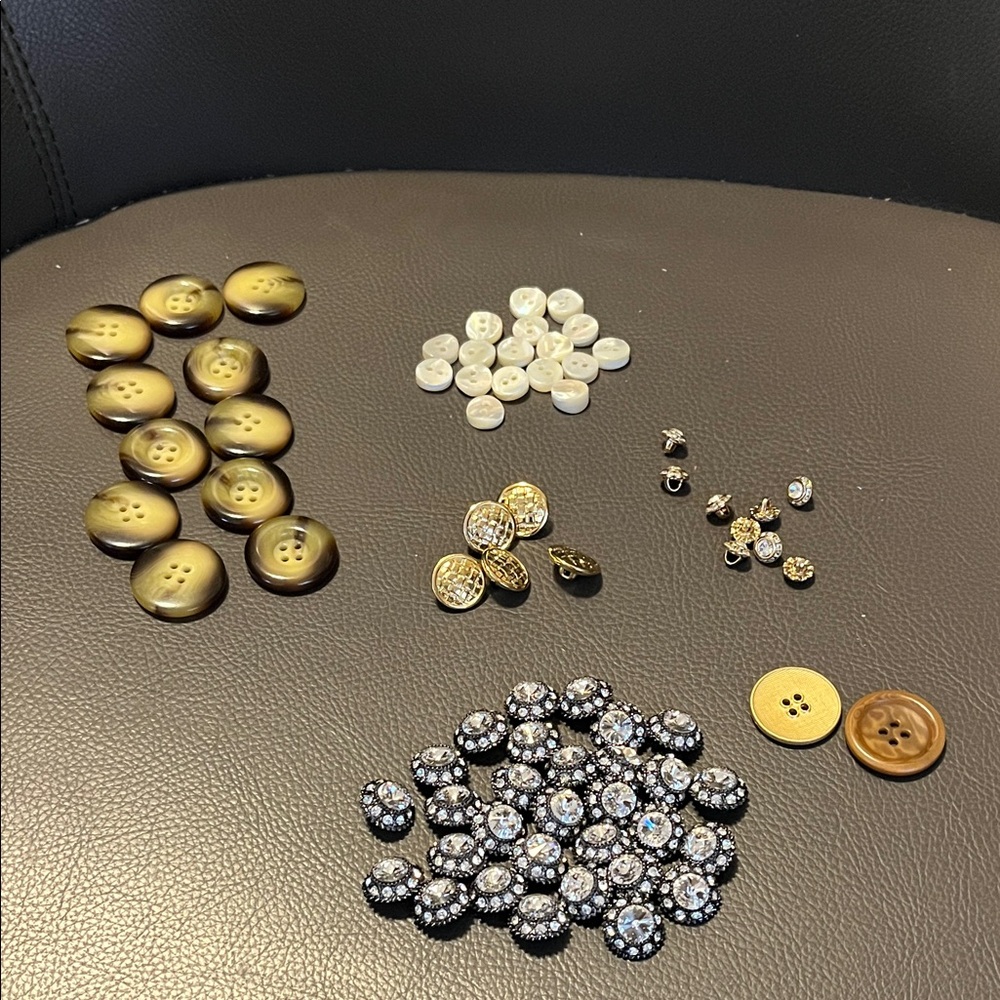 Lots of Elegant Gold and Silver Buttons